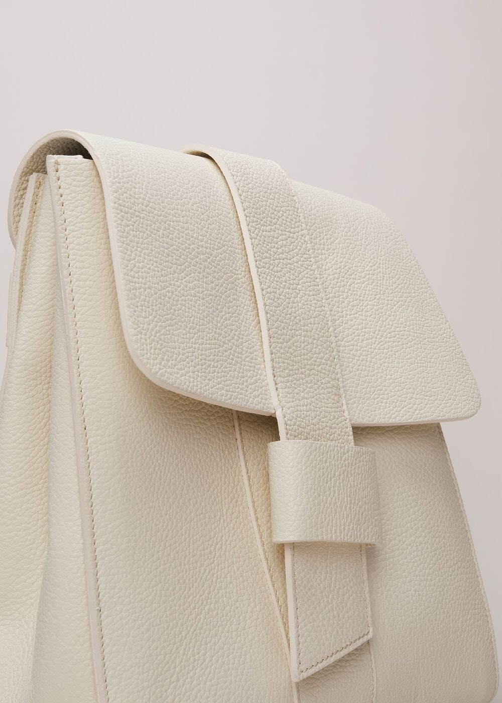 Leather Backpack - Ivory