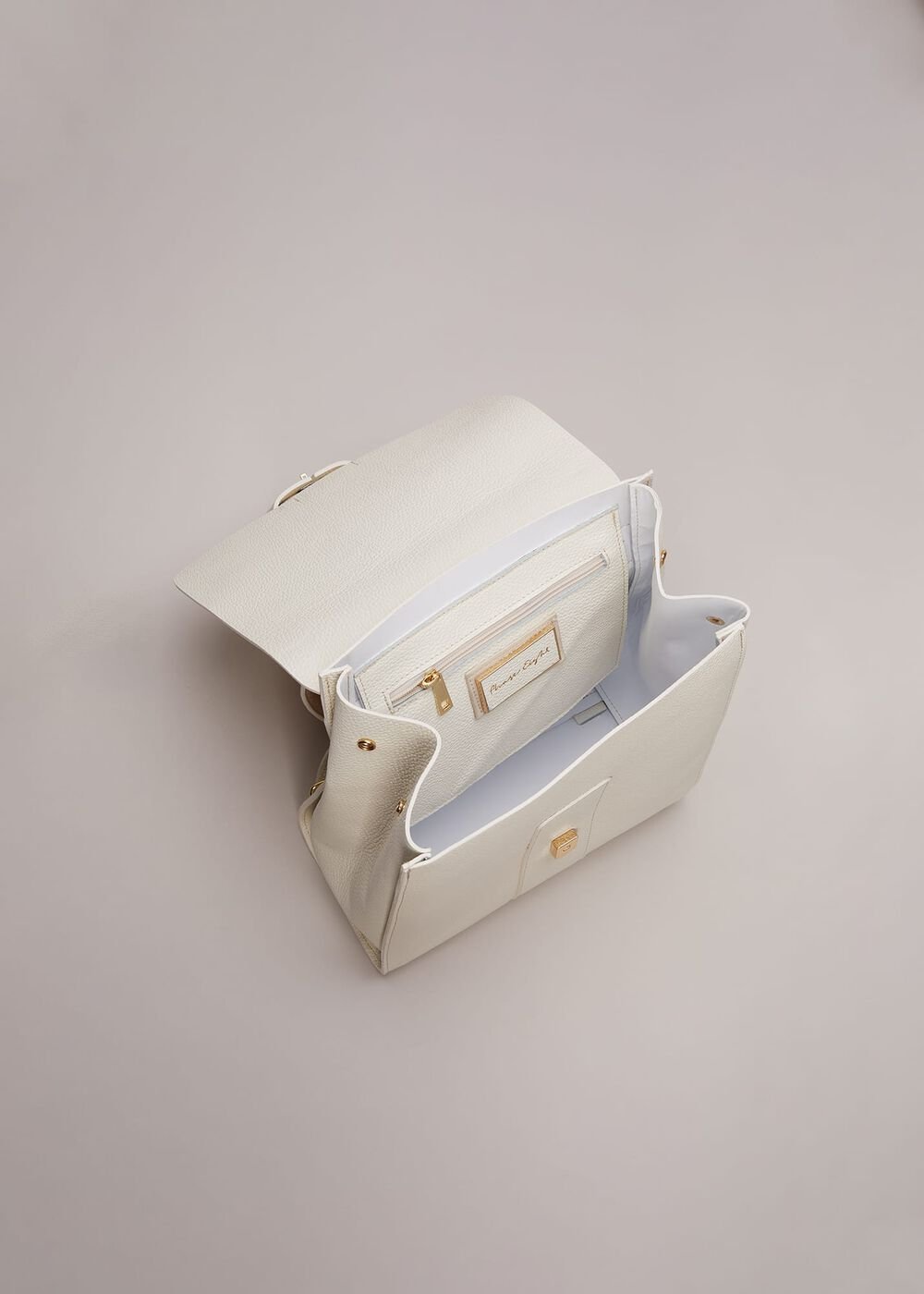 Leather Backpack - Ivory
