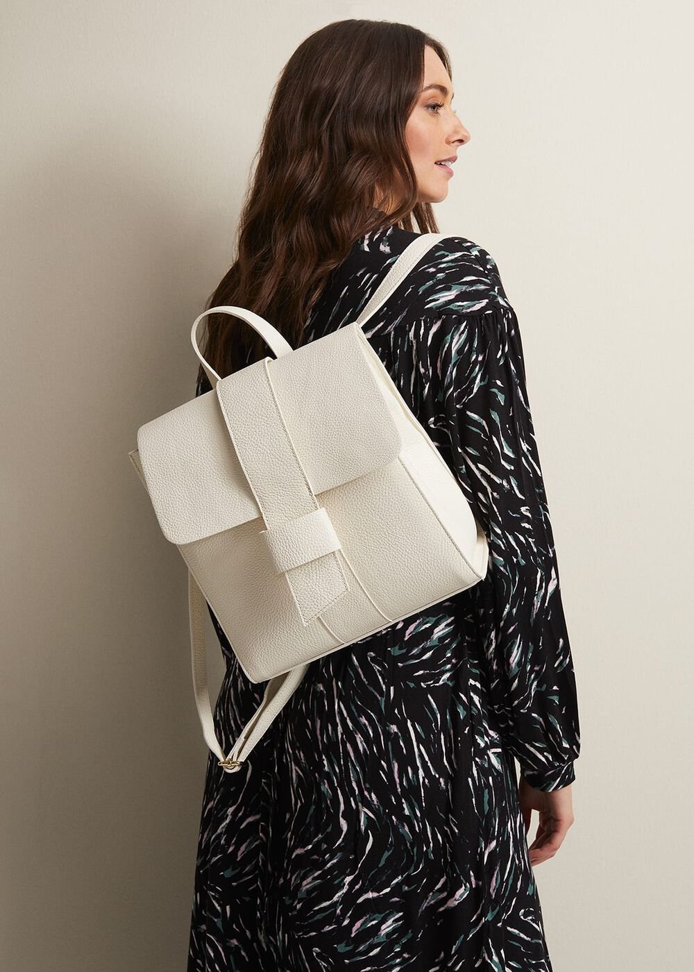 Leather Backpack - Ivory