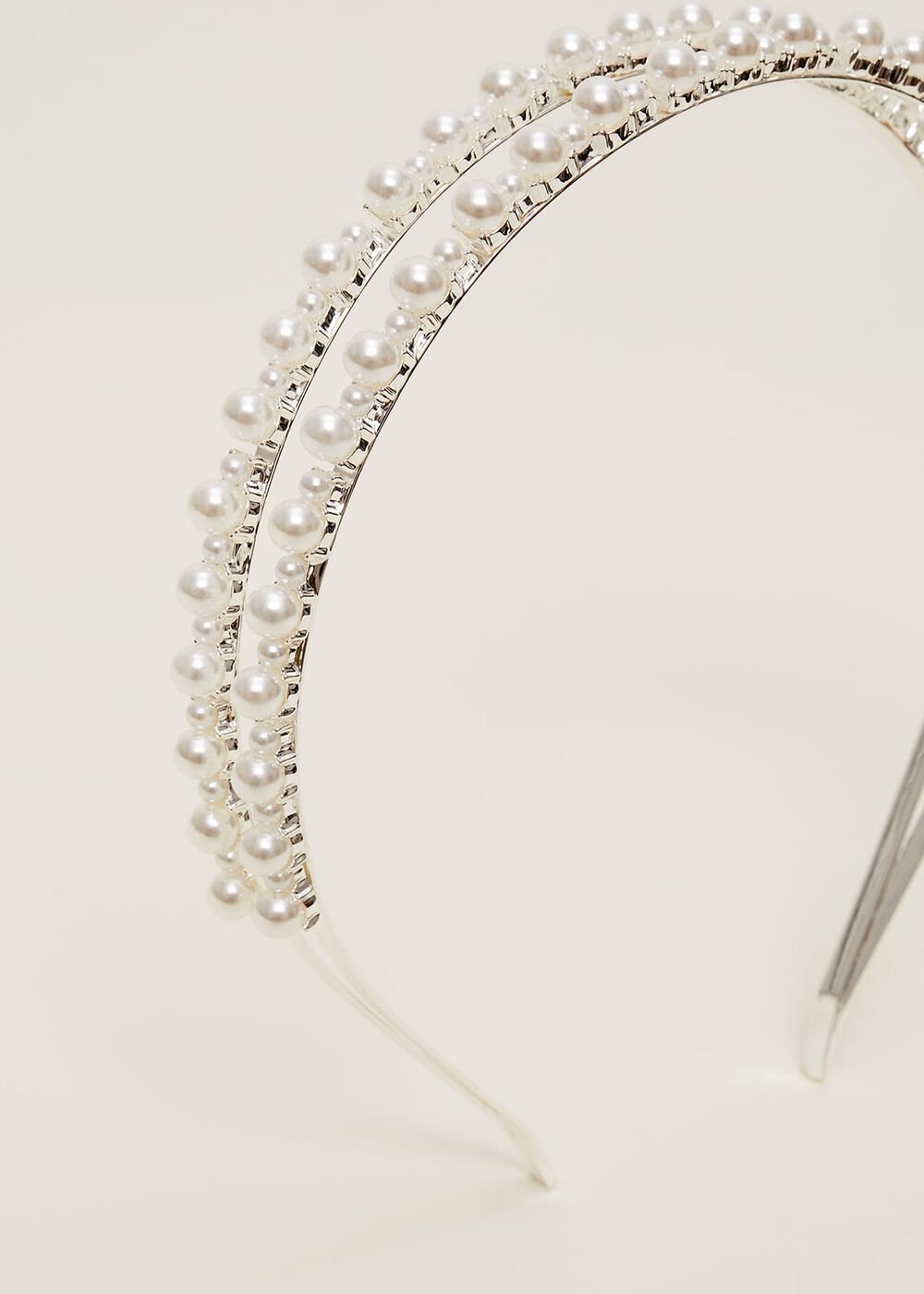 Pearl Headband - Silver