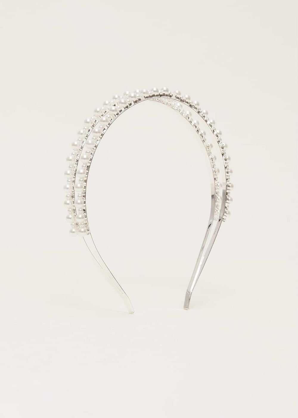 Pearl Headband - Silver
