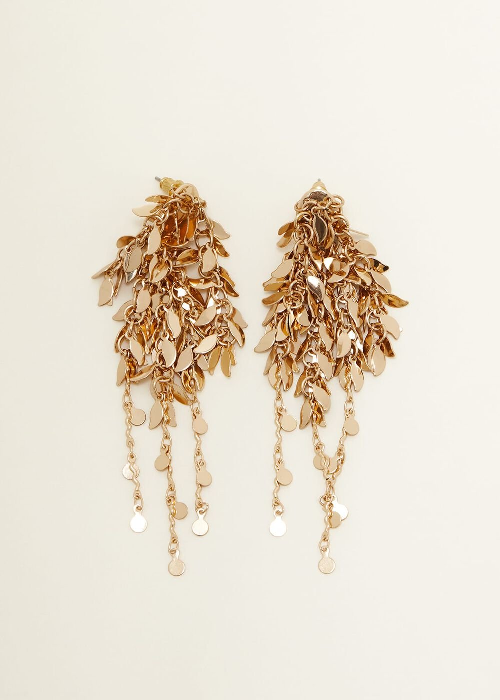 Cluster Leaf Drop Earring - Gold