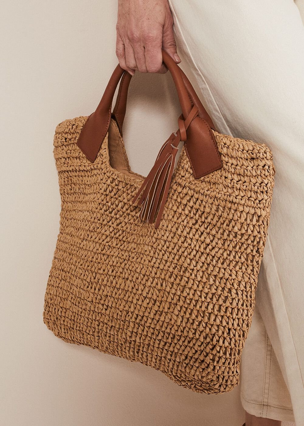 Raffia Shopper Bag - Natural