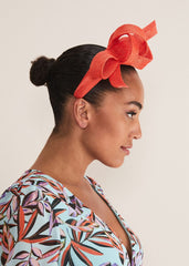 Orange Bow Headband - Vermillion