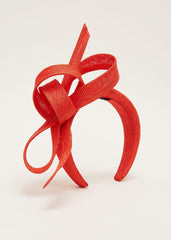 Orange Bow Headband - Vermillion