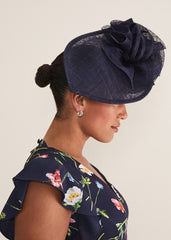 Navy Fascinator - Navy