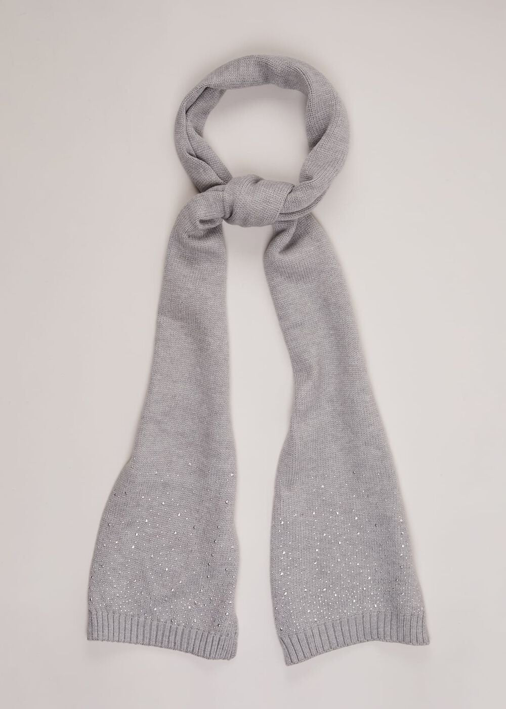 Grey Sparkly Scarf - Pale Grey
