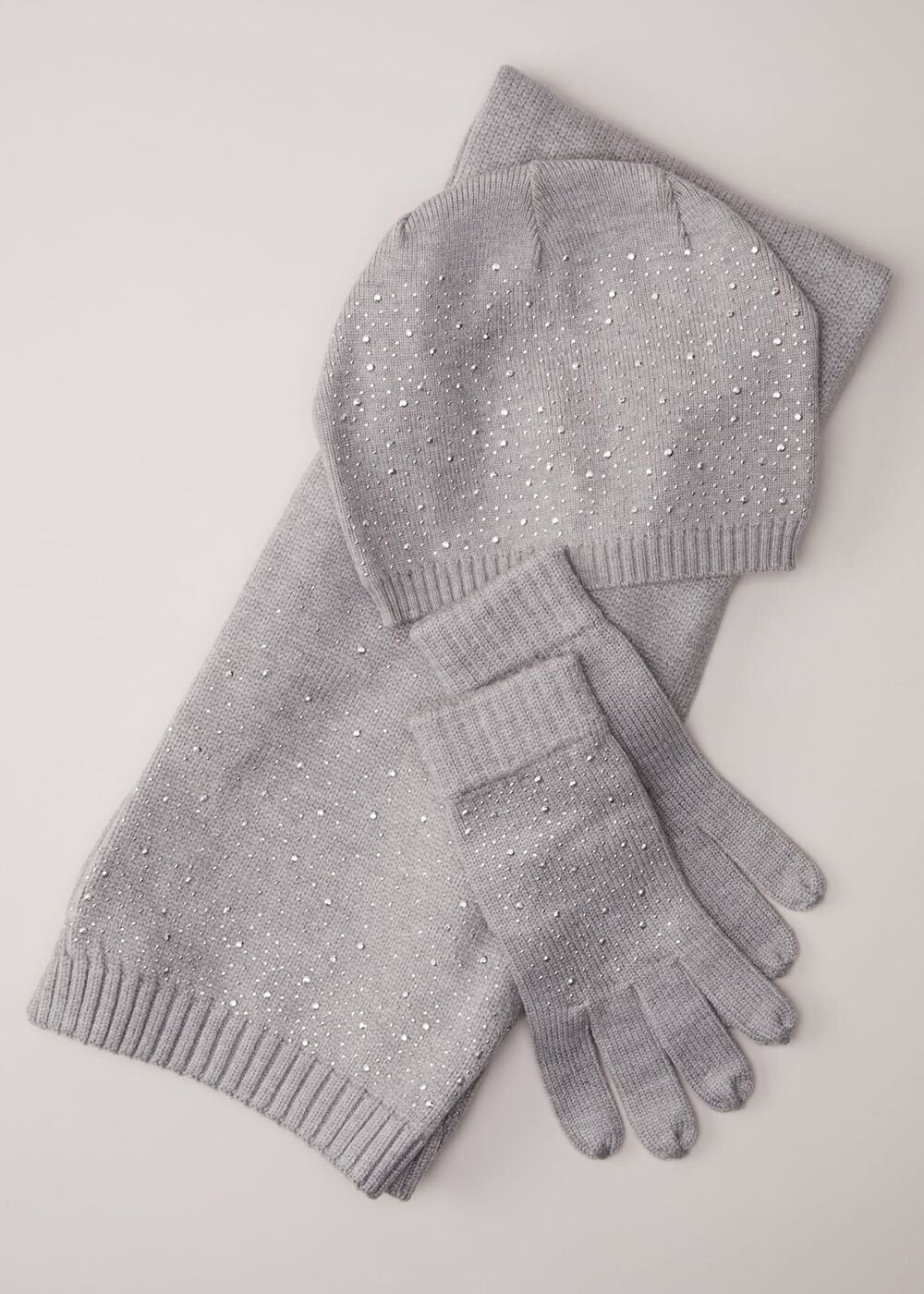 Grey Sparkly Scarf - Pale Grey