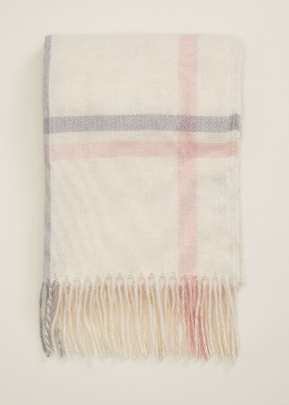 Sollie Check Scarf - Ivory