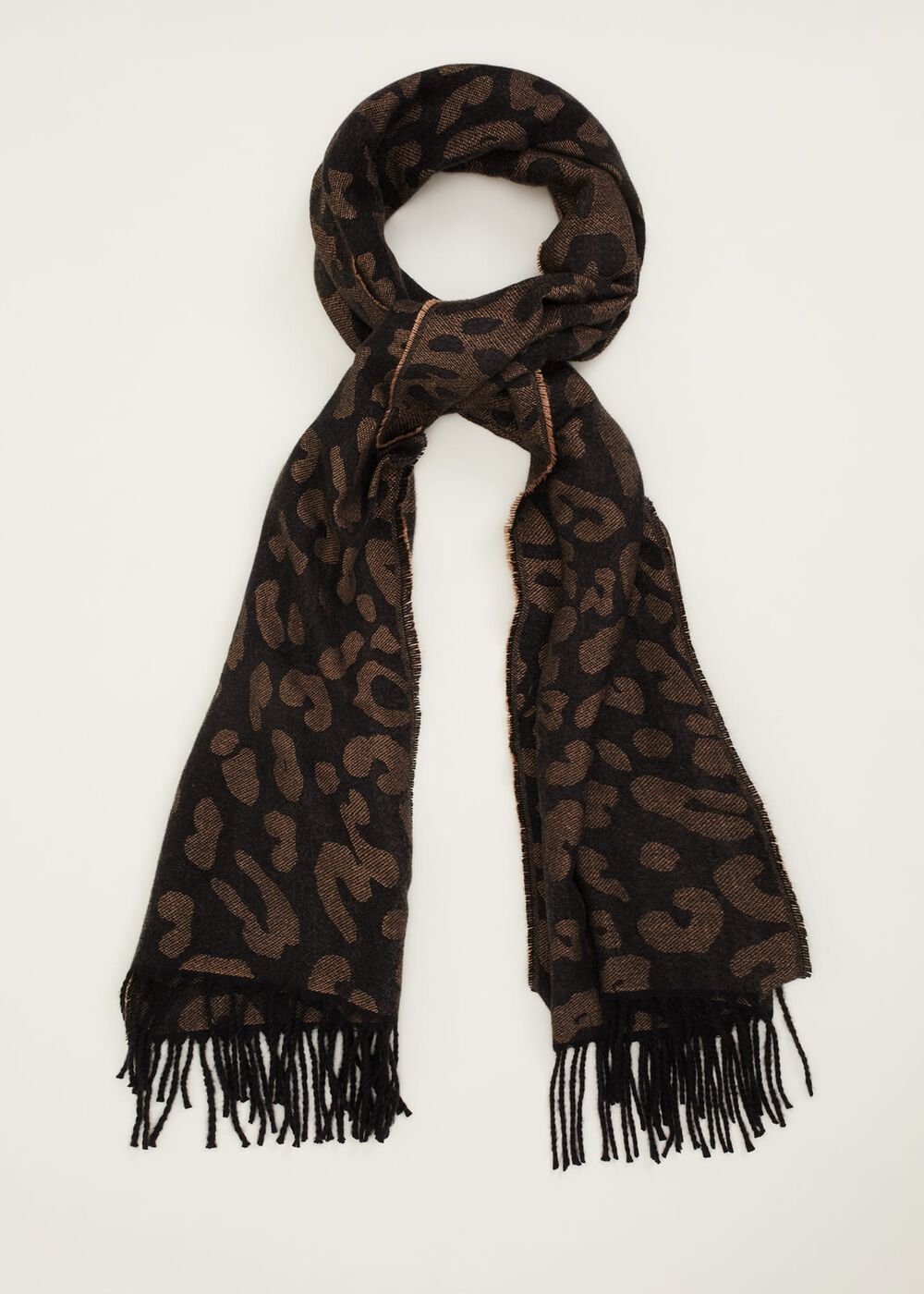 Leopard Scarf - Black Multi