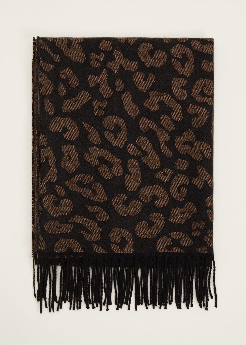 Leopard Scarf - Black Multi