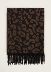 Leopard Scarf - Black Multi