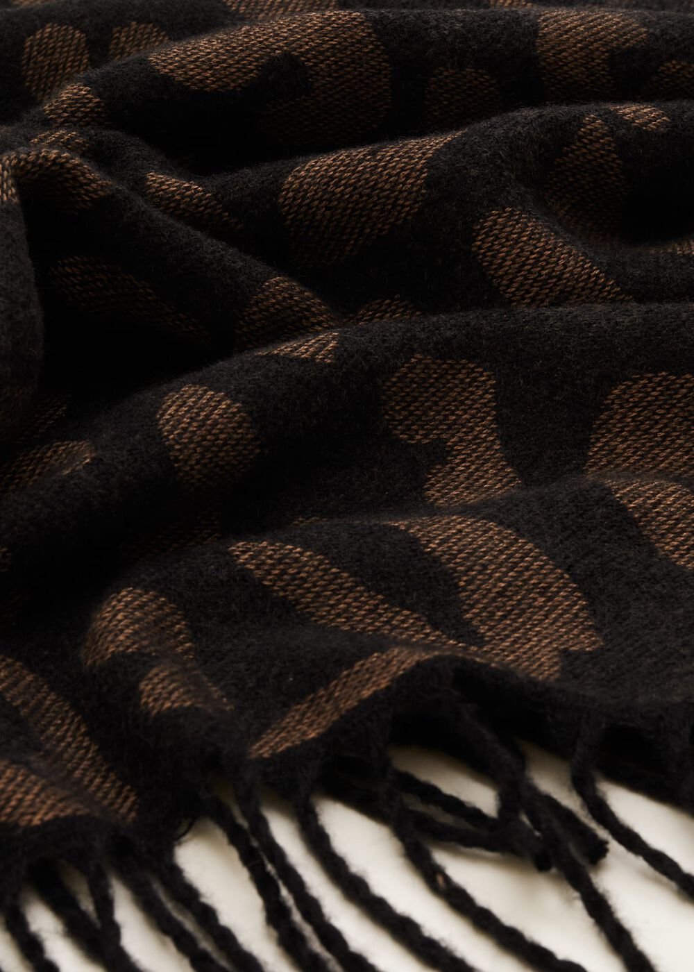 Leopard Scarf - Black Multi