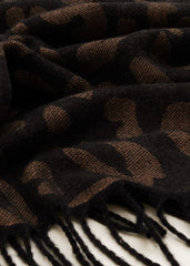 Leopard Scarf - Black Multi