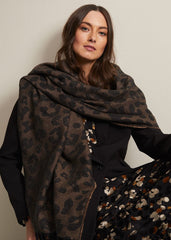 Leopard Scarf - Black Multi