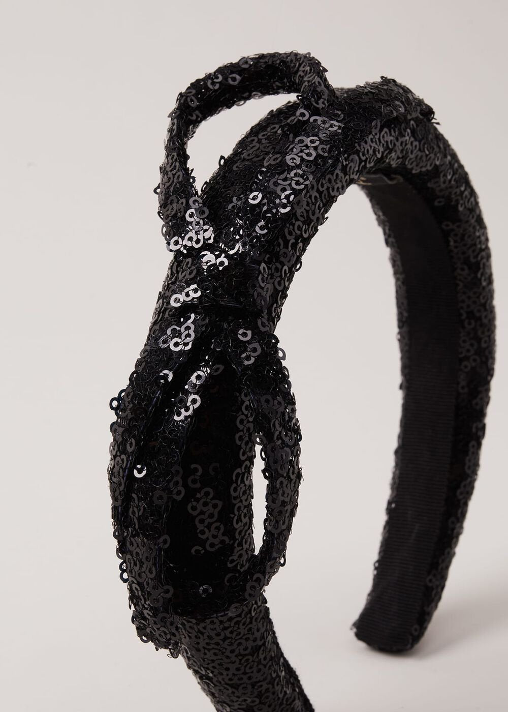 Black Sequin Headband - Black