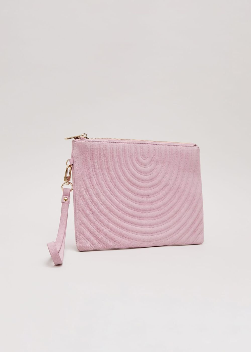 Stitch Detail Clutch Bag - Pink
