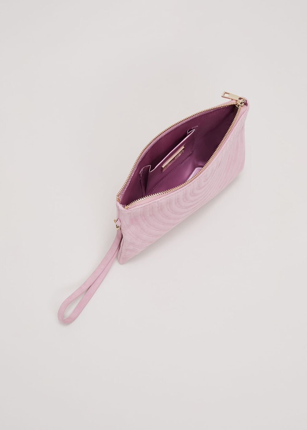 Stitch Detail Clutch Bag - Pink