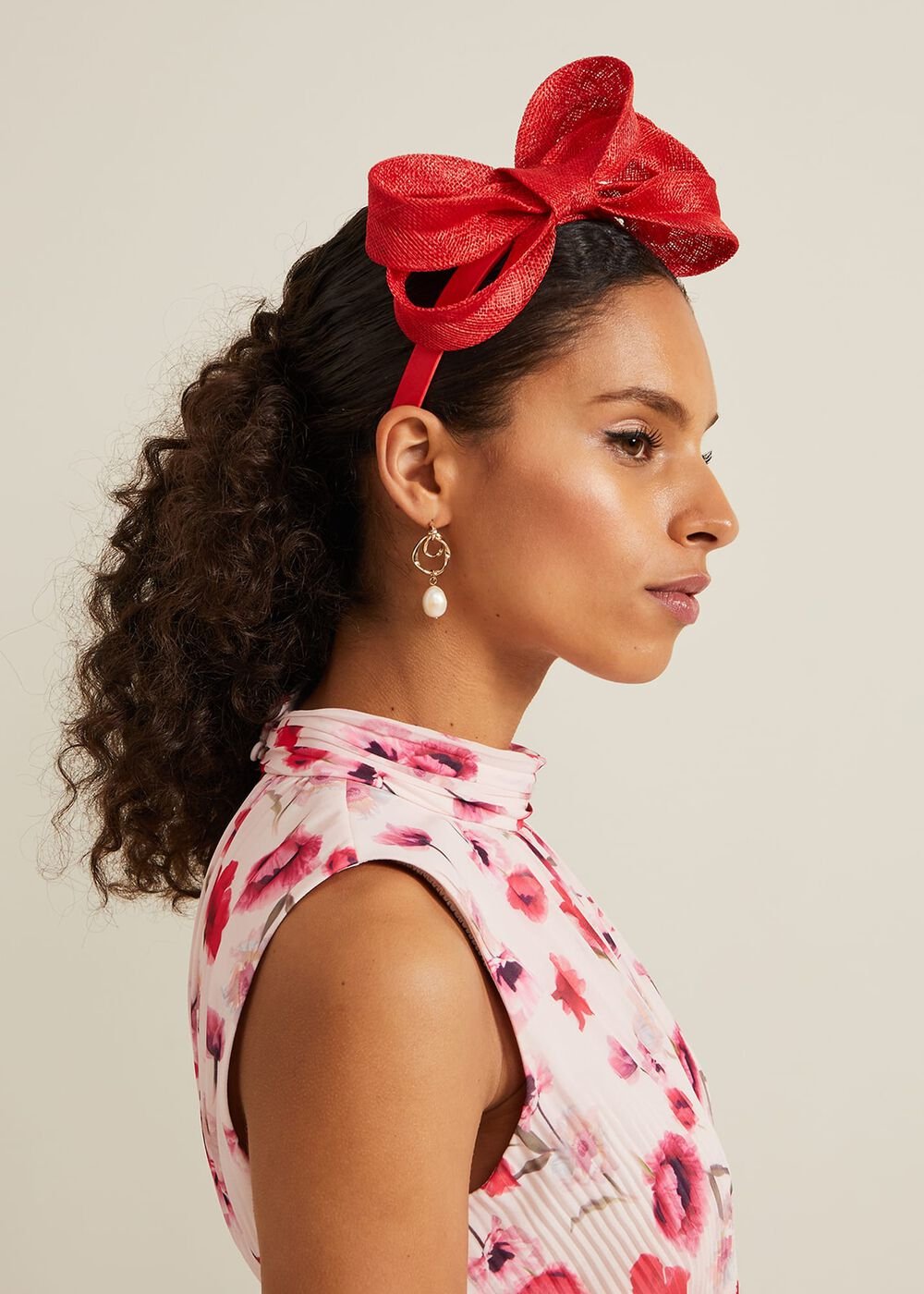 Bow Twist Headband - Vermillion