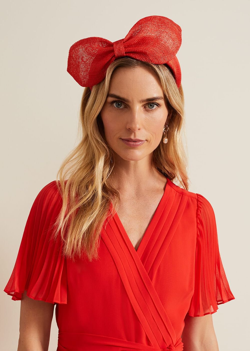 Padded Bow Headband - Orange