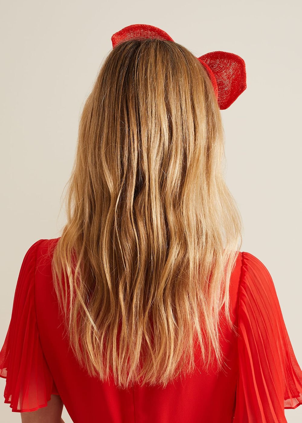 Padded Bow Headband - Orange