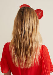Padded Bow Headband - Orange