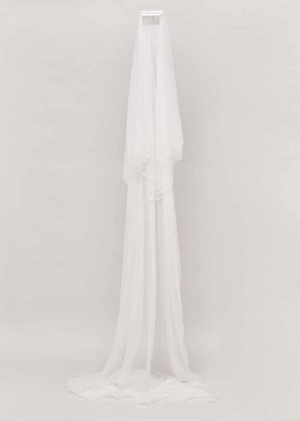 Long Double Tier Veil - Ivory