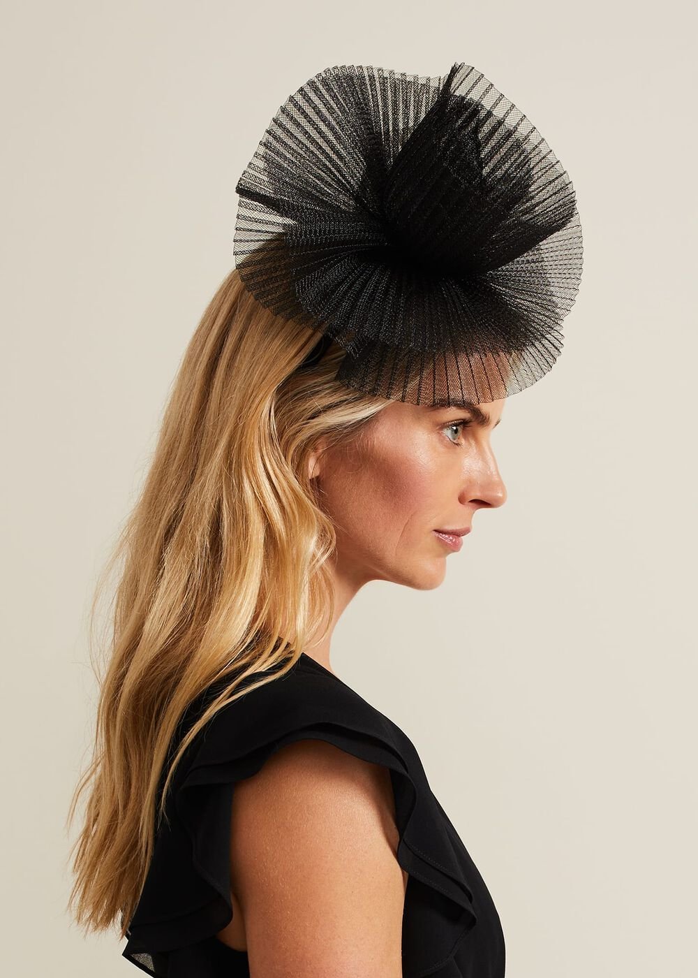 Freeform Flower Headband - Black