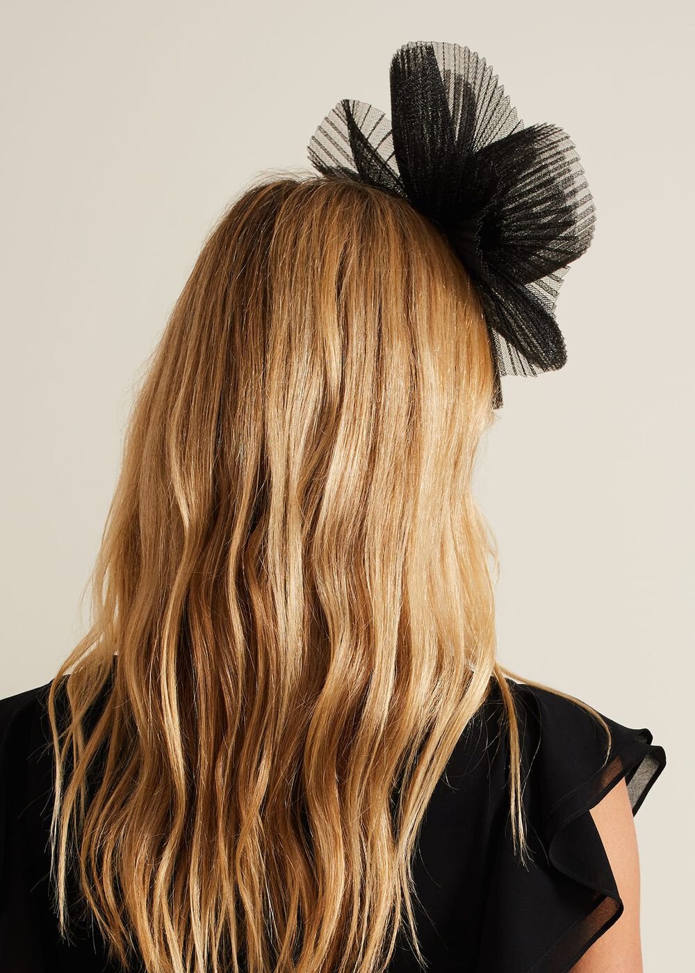 Freeform Flower Headband - Black