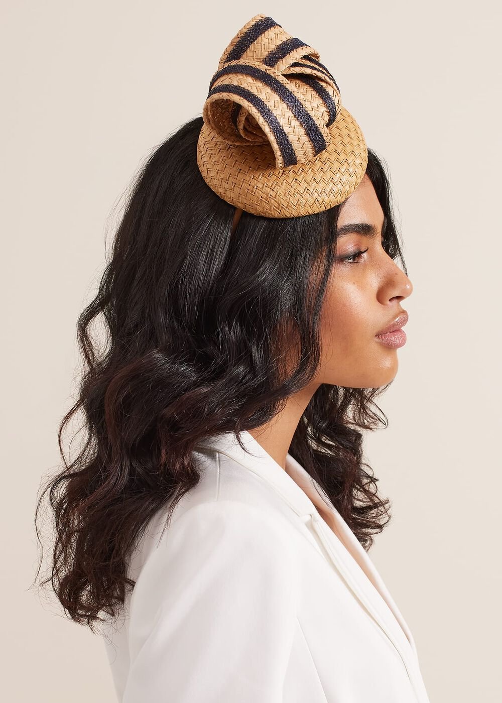 Raffia Twist Pillbox - Natural