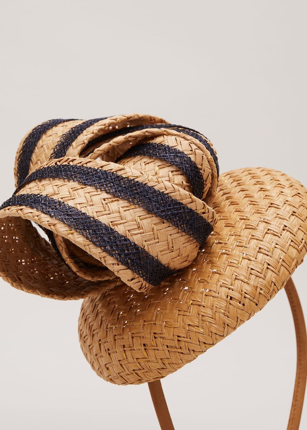 Raffia Twist Pillbox - Natural