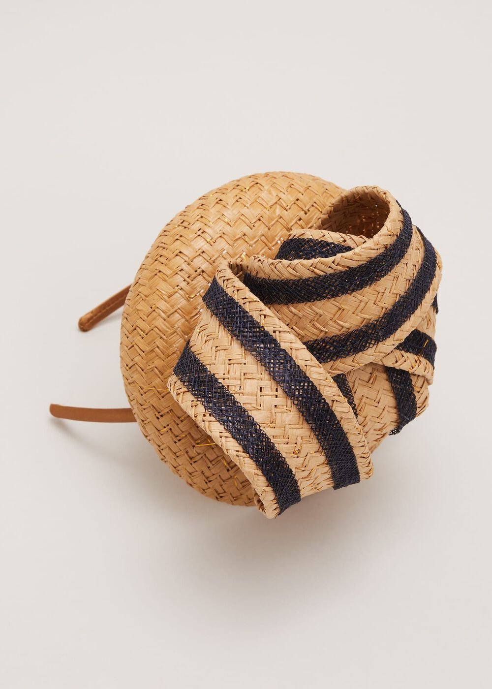 Raffia Twist Pillbox - Natural