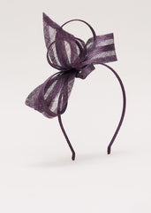 Twist Bow Headband - Purple