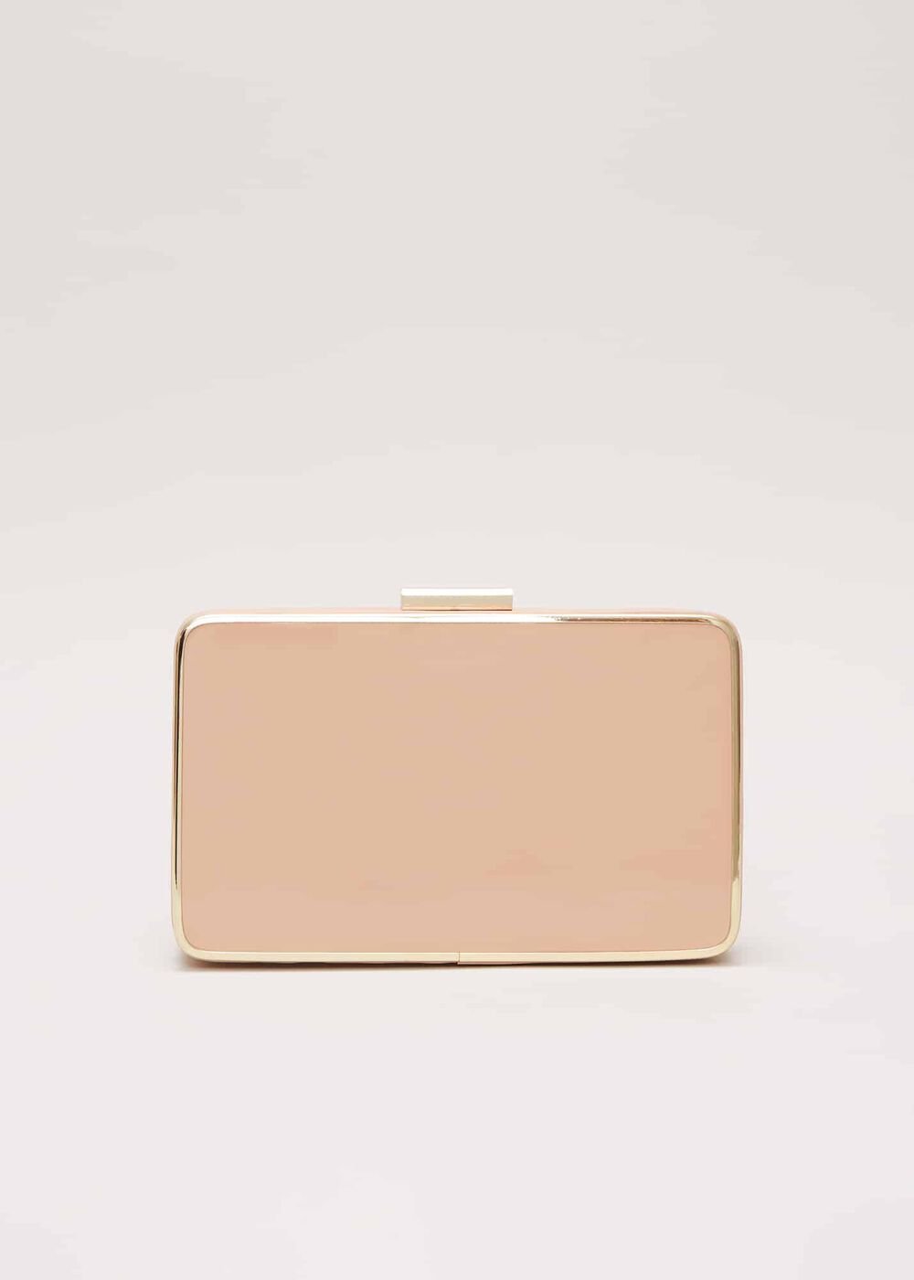 Patent Box Clutch - Pale Pink