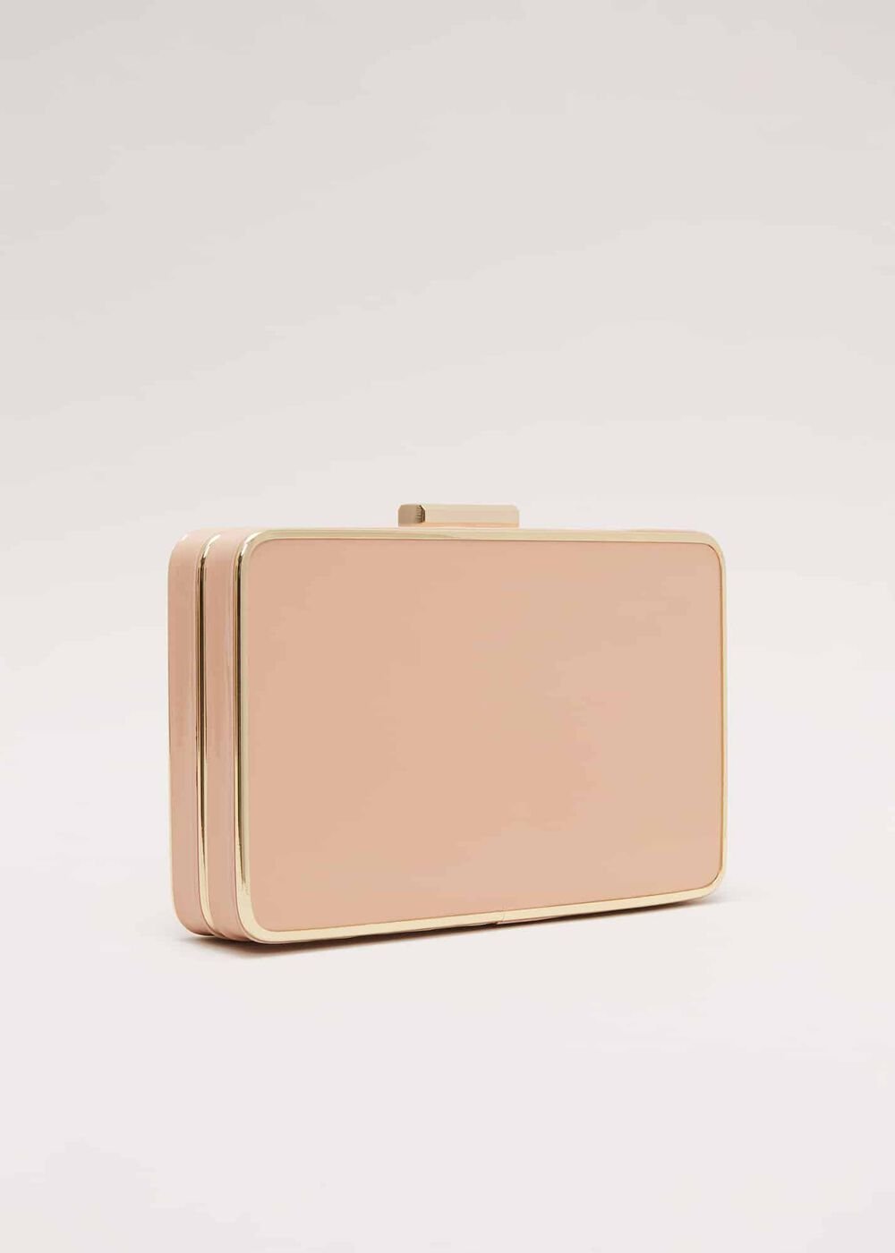 Patent Box Clutch - Pale Pink