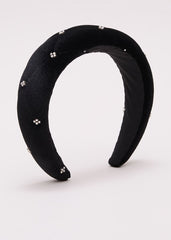 Black Mesh Sparkle Headband - Black