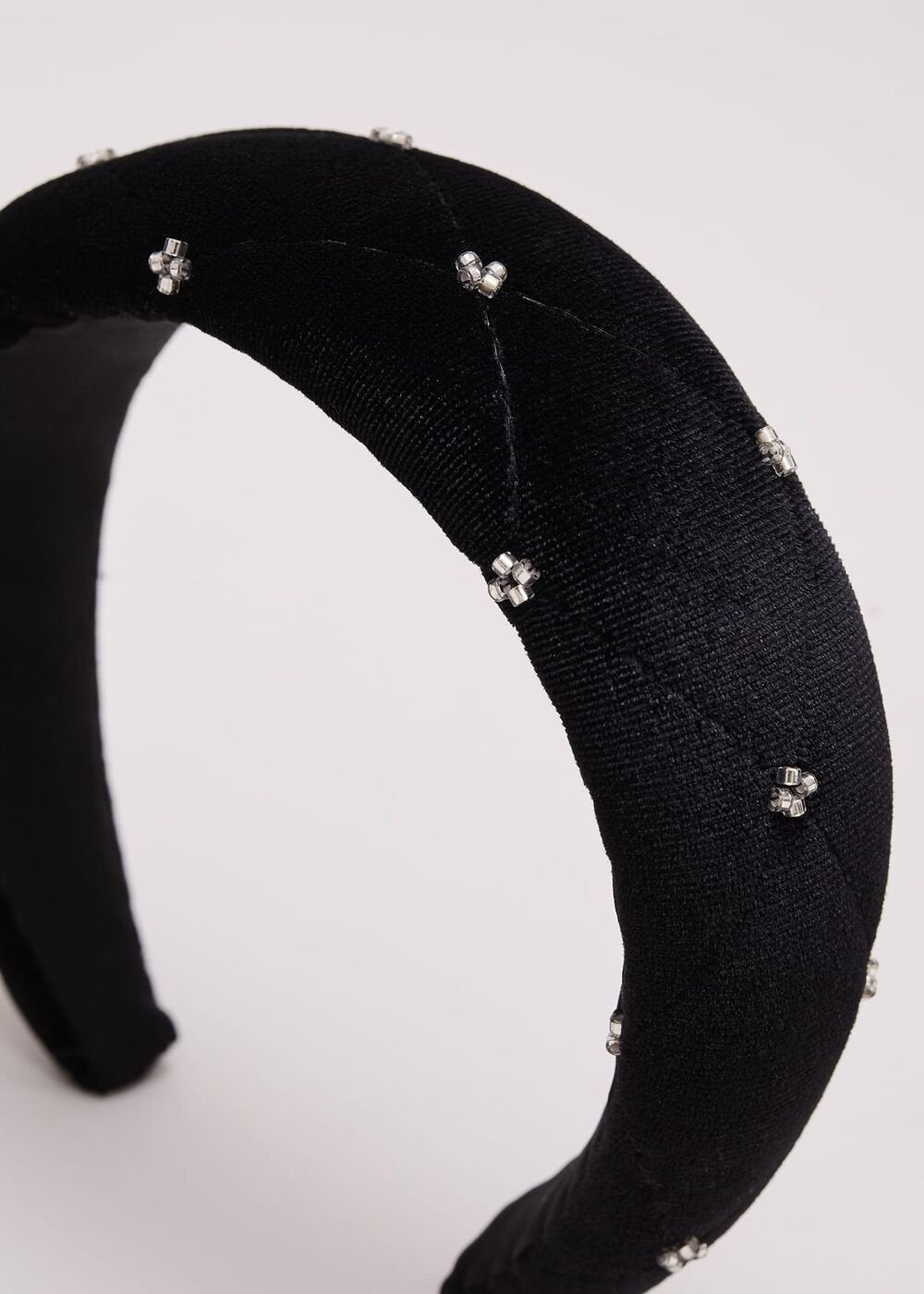 Black Mesh Sparkle Headband - Black