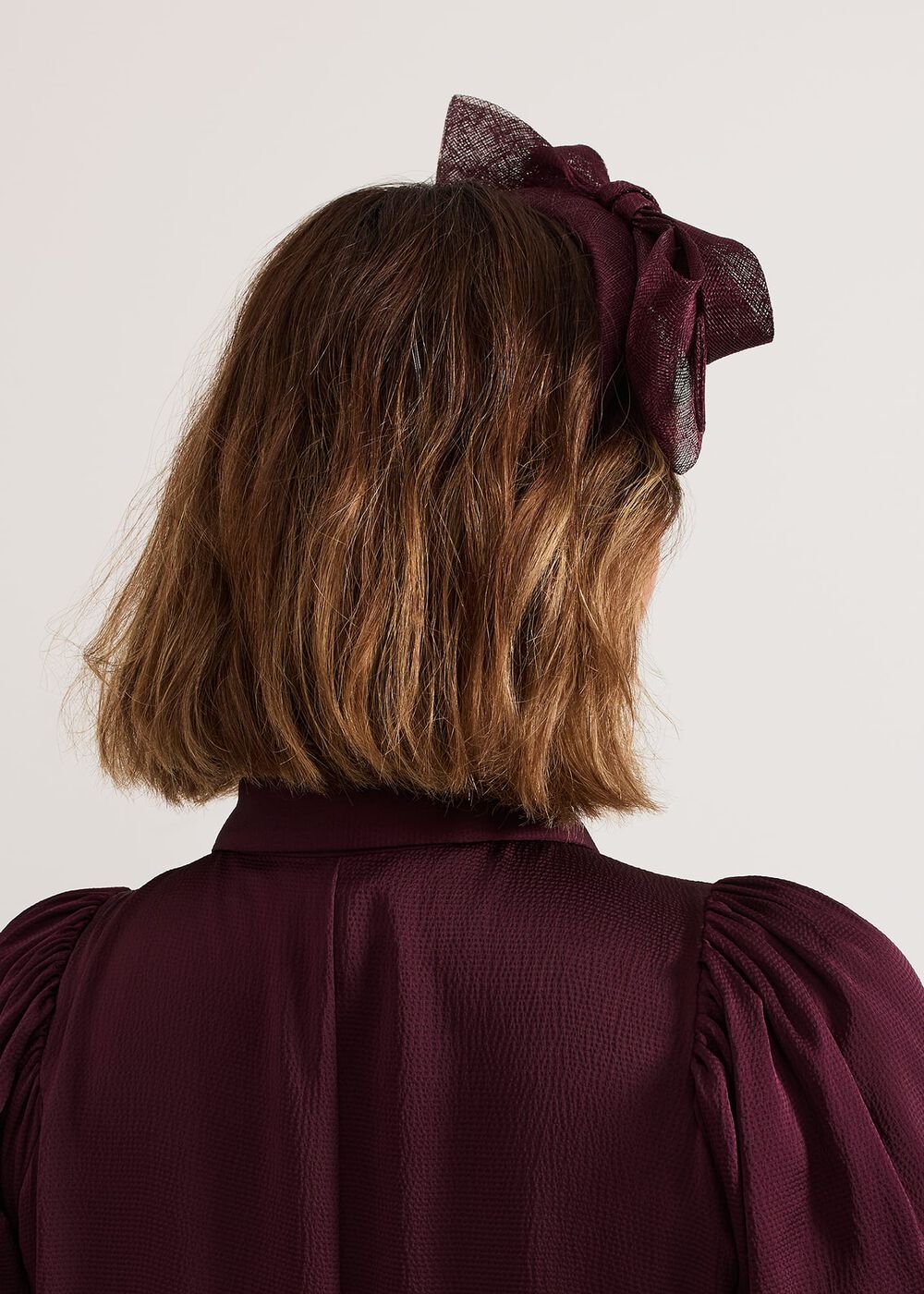Purple Padded Bow Headband - Purple