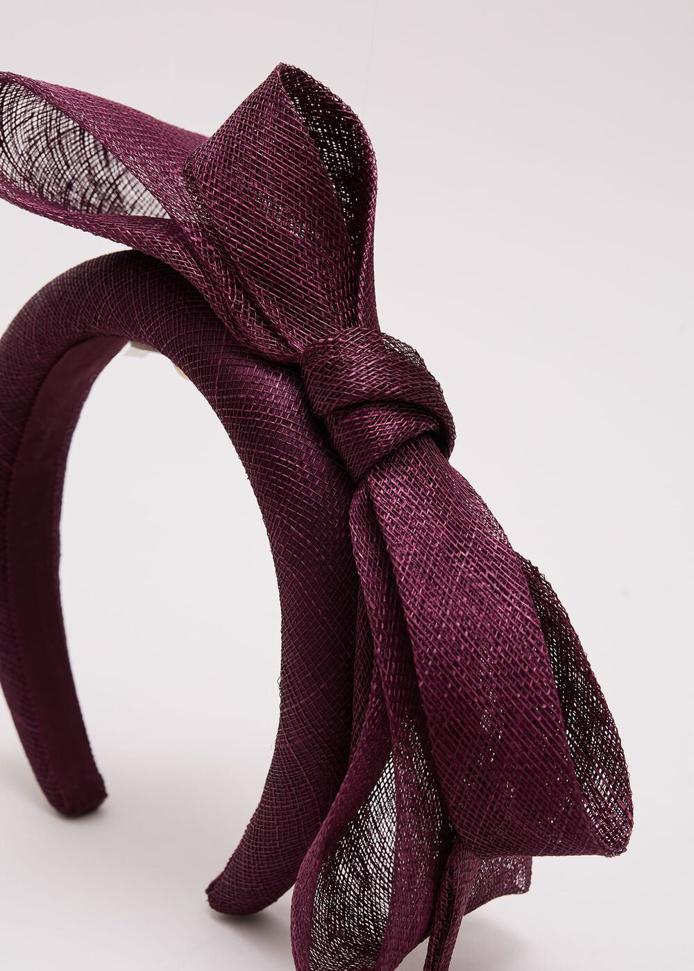 Purple Padded Bow Headband - Purple