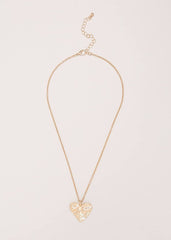 Gold Heart Necklace - Gold