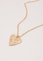 Gold Heart Necklace - Gold