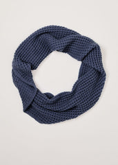 Blue Knitted Snood - Blue