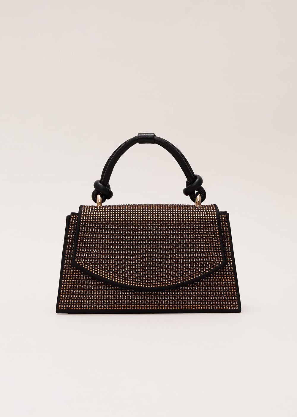 Gold Embellished Mini Tote - Gold