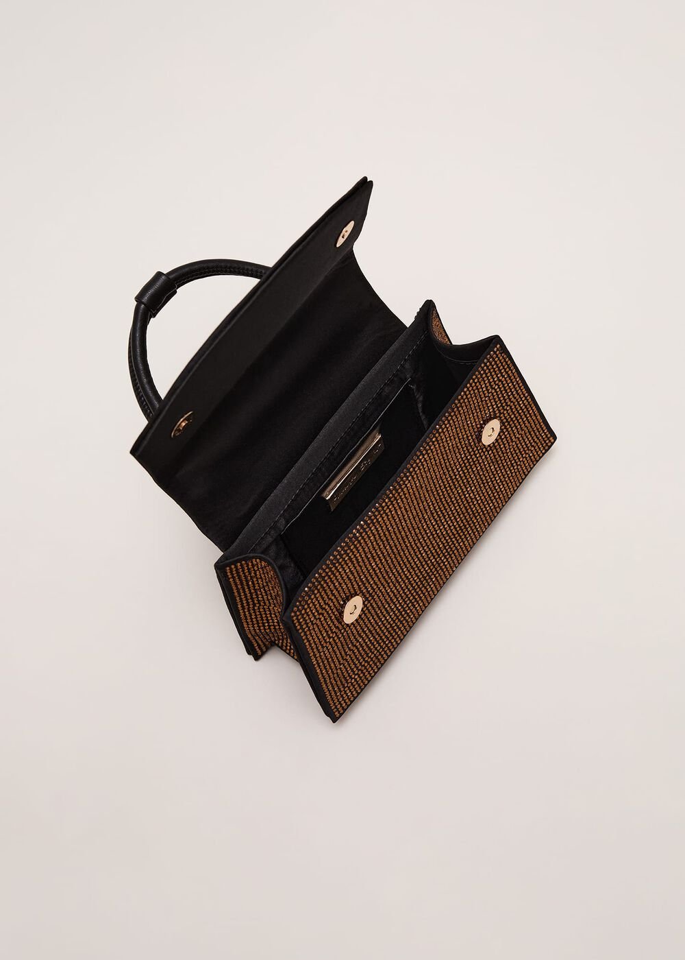 Gold Embellished Mini Tote - Gold