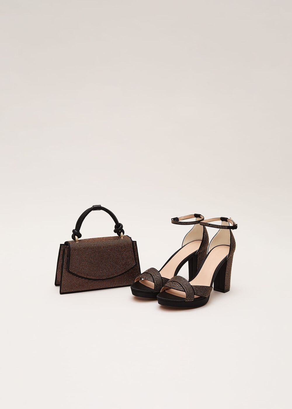 Gold Embellished Mini Tote - Gold