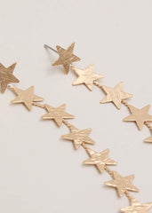 Gold Star Drop Earring - Gold