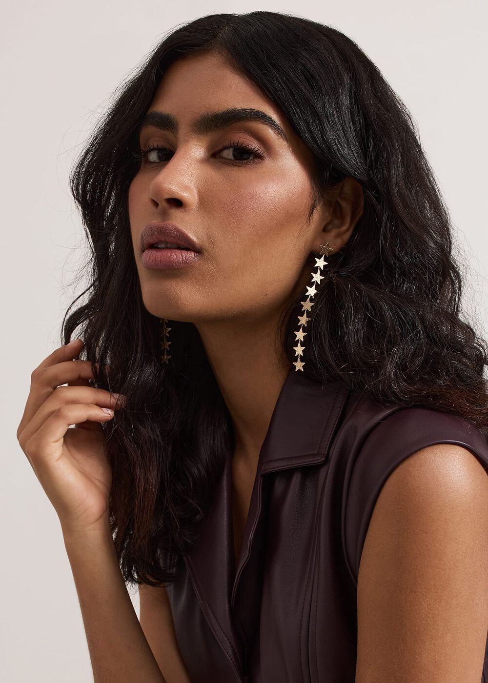 Gold Star Drop Earring - Gold