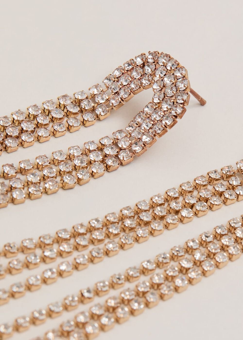 Graduated Sparkle Earring - Gold