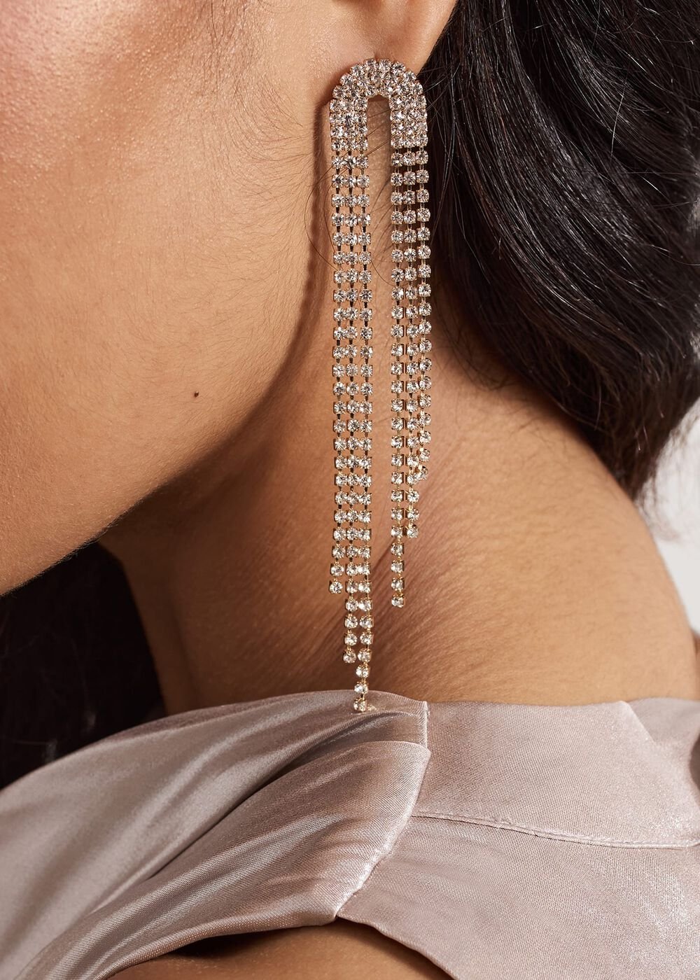 Graduated Sparkle Earring - Gold