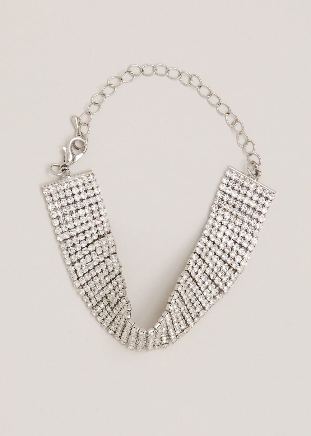 Silver Chainmail Sparkle Bracelet - Silver